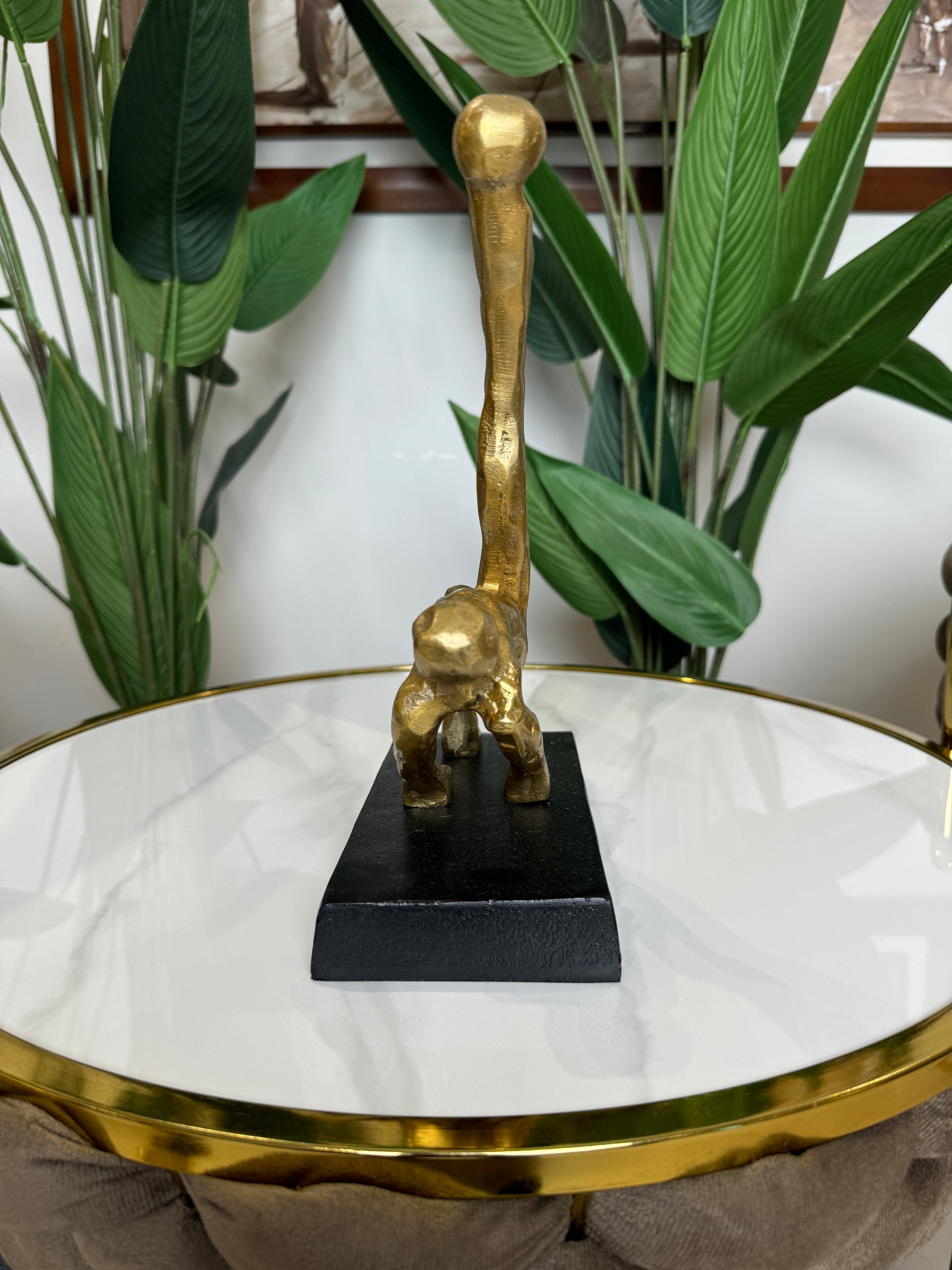 Sculpture Design "Pose Scorpion" Or et Noir Fait a Main 30cmx20cm