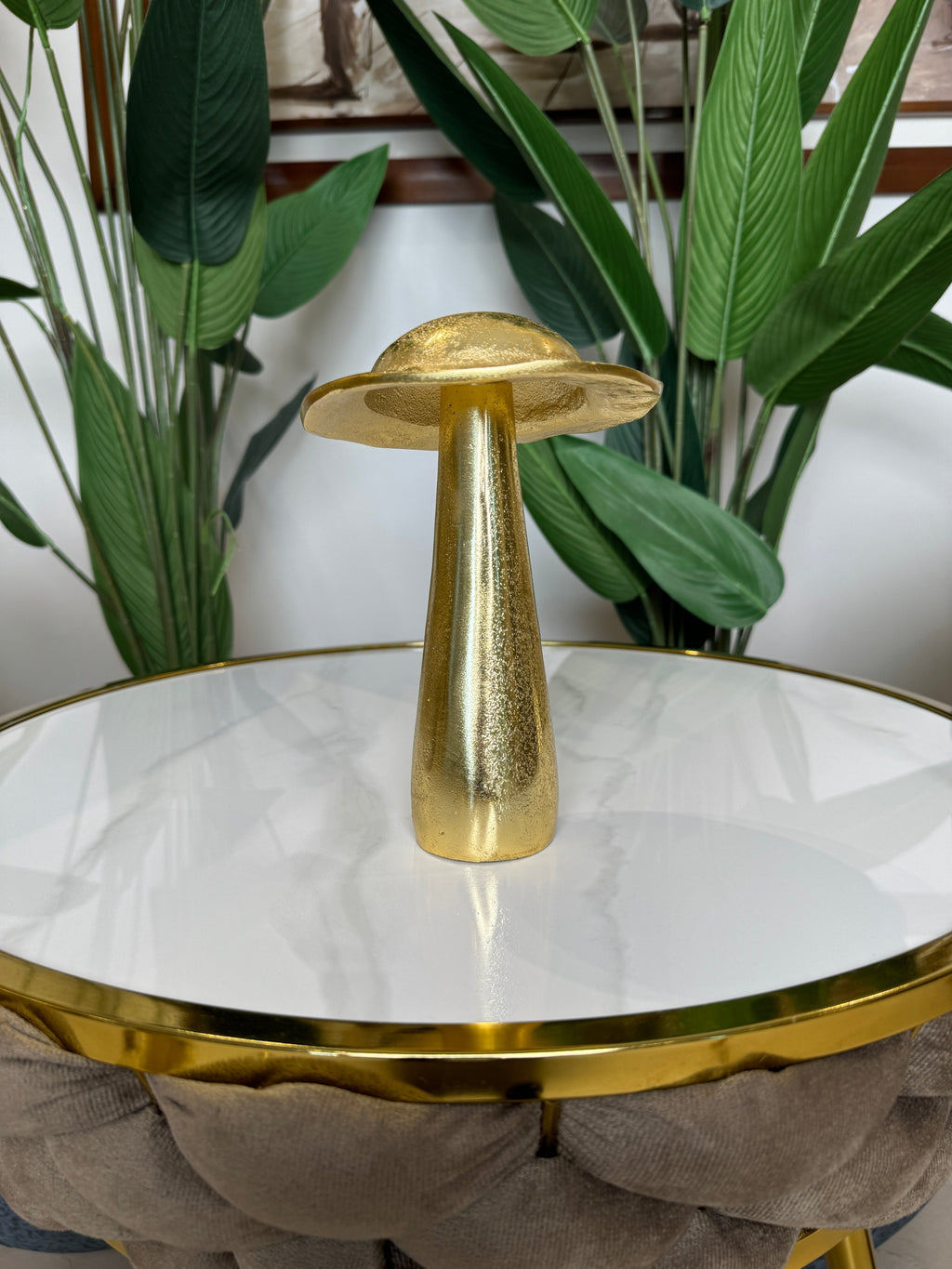 Champignon Métallique Doré 20 cm