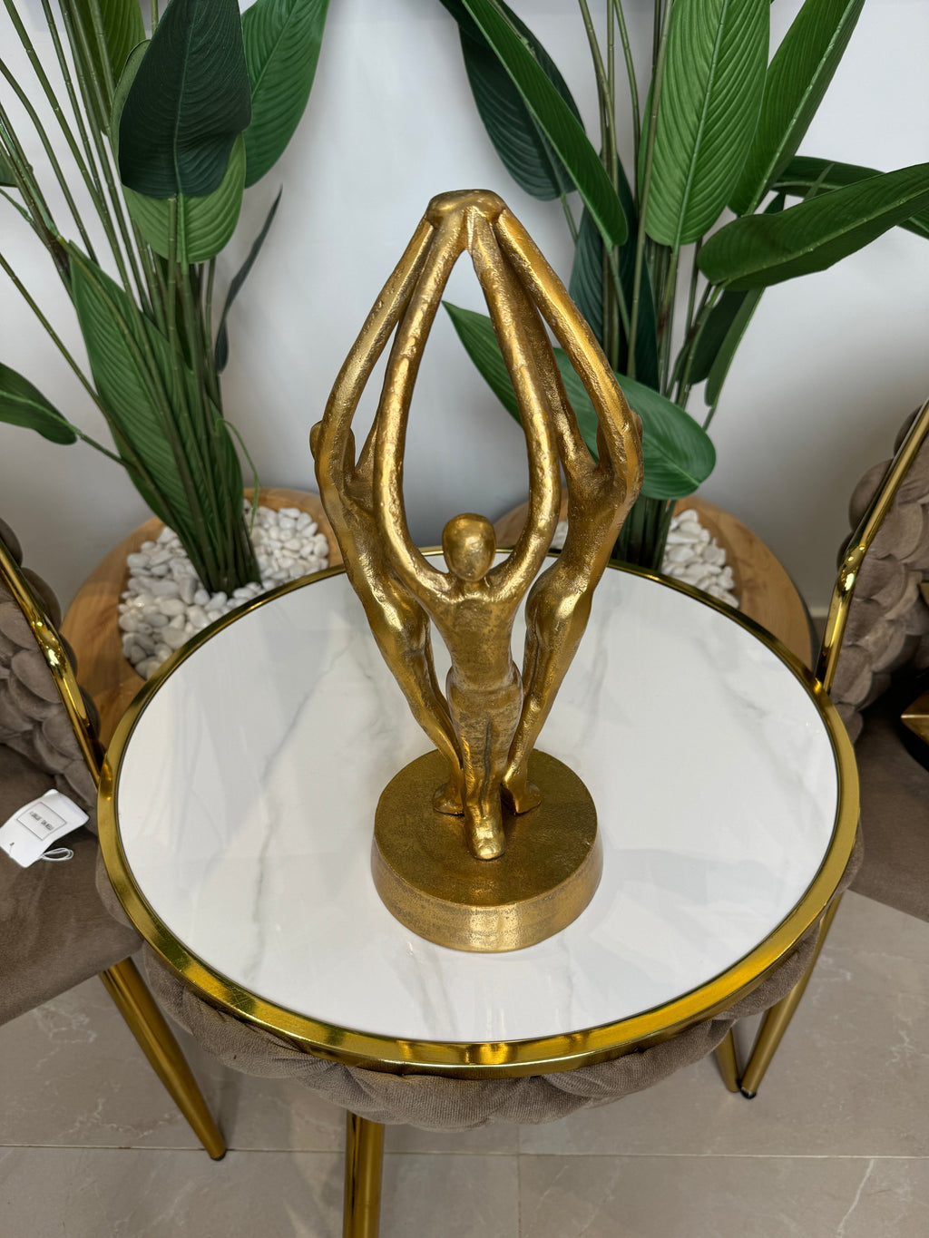 Statue Design "L'Unité" Dorée