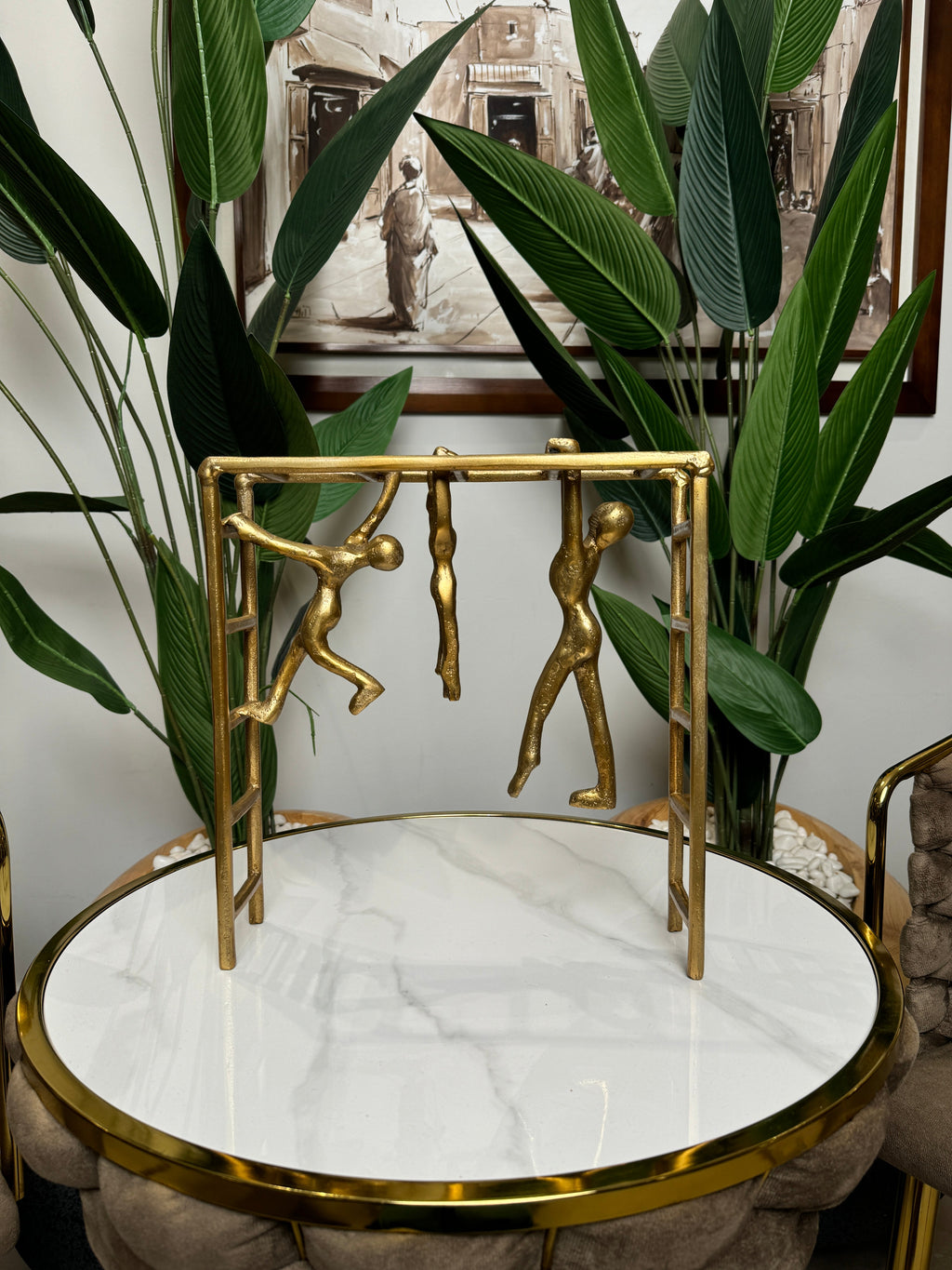 Sculpture Décorative Dorée