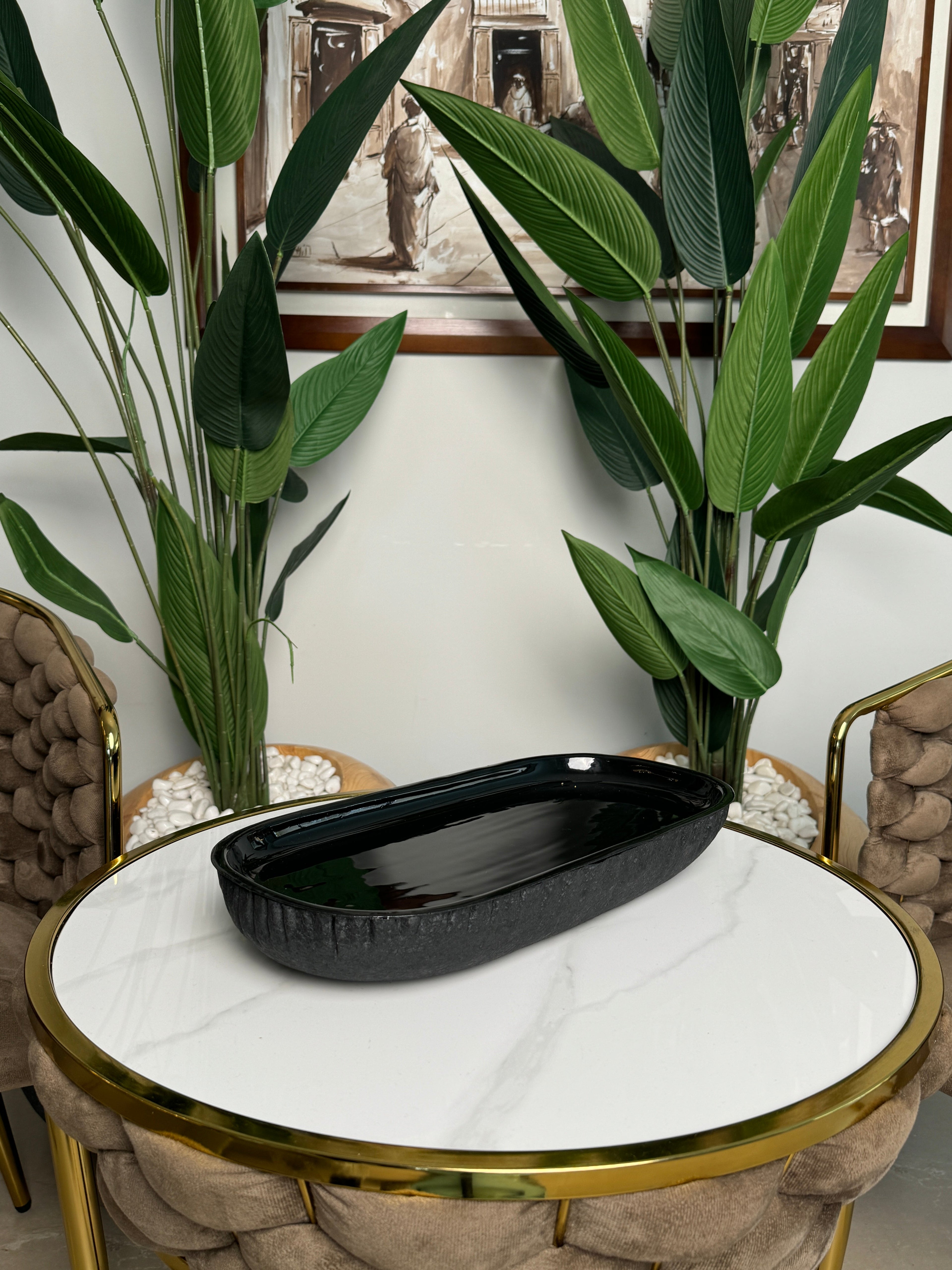 Plateaux décoratifs noire