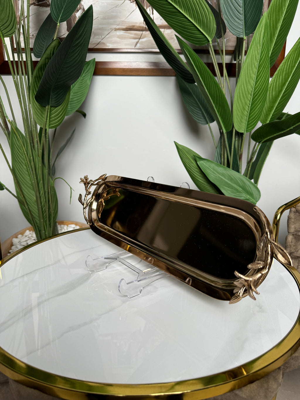 Plateaux Bronze Chrome Longs ✨ 56cm x 15cm