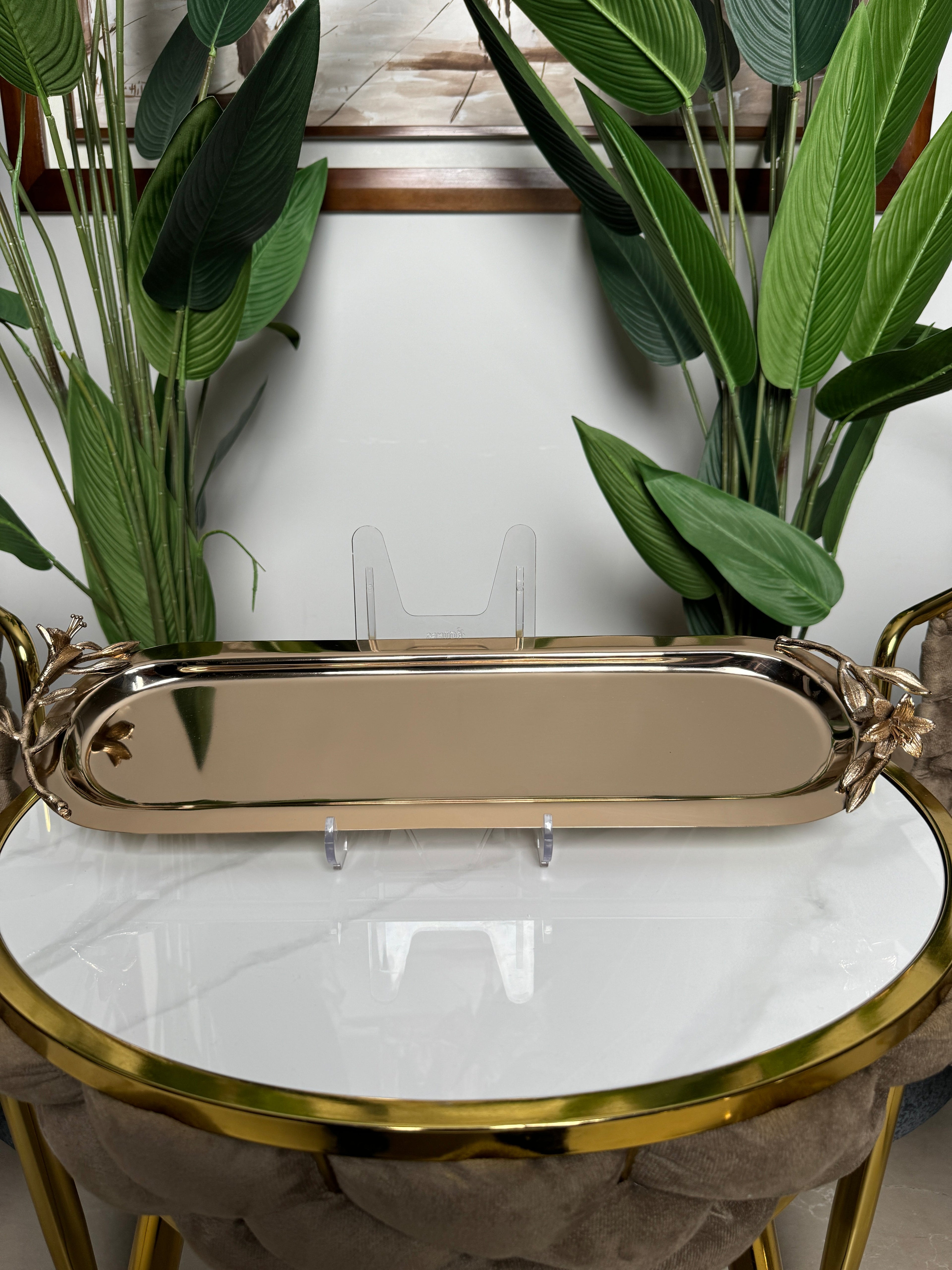 Plateaux Bronze Chrome Longs ✨ 56cm x 15cm