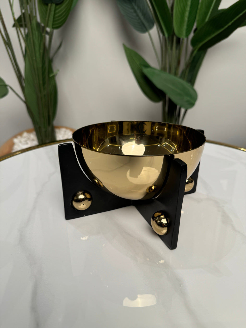 Bols décoratifs ronds doré