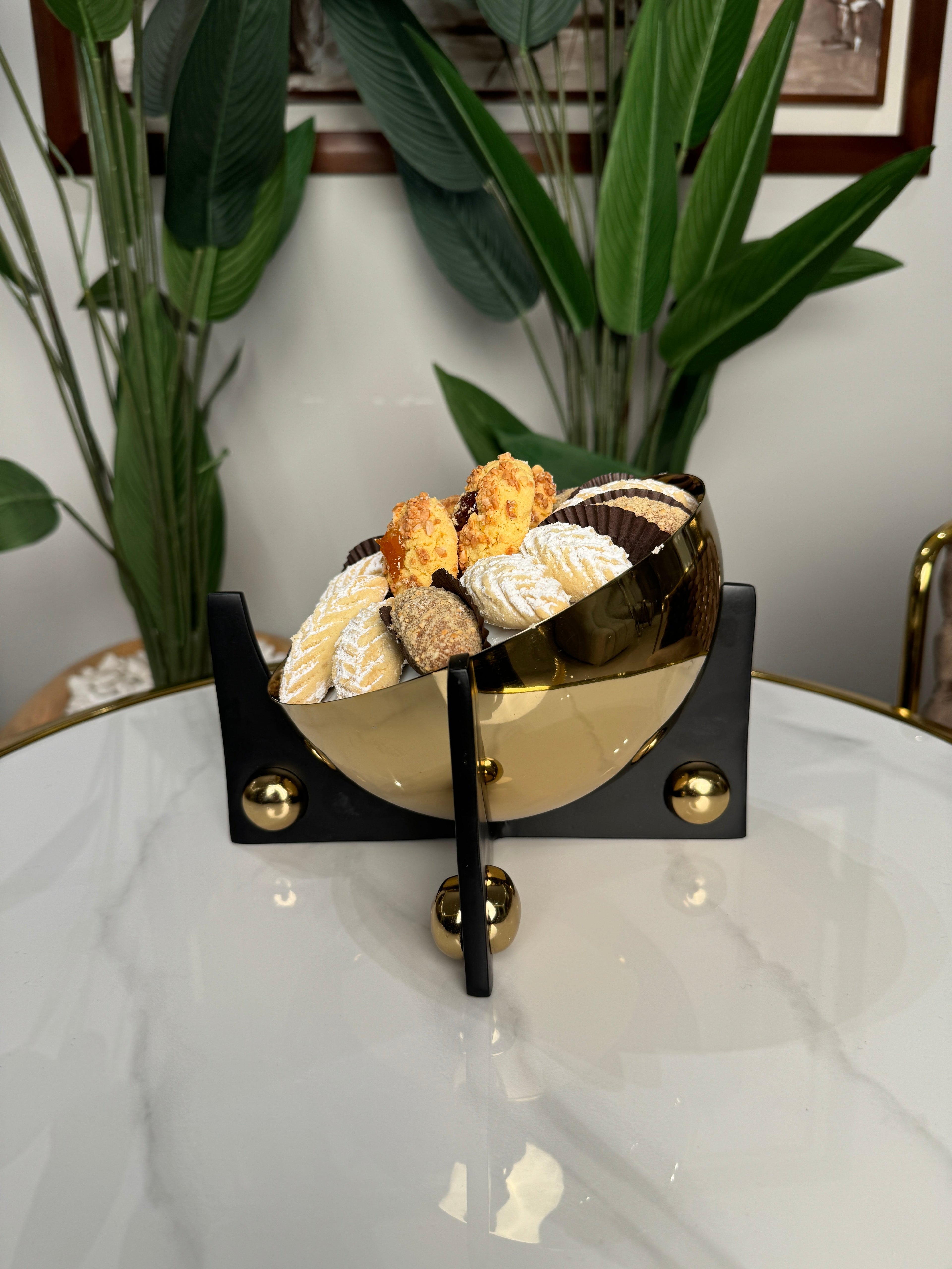 Bols décoratifs ronds doré